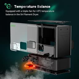 Filament Droger - Spoel Droogkast - 3D Printen - Capaciteit Vier Spoelen - 48x34x26 cm - Wit — thumbnail 3