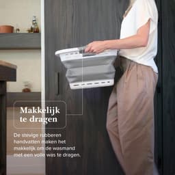 Jubbly® - Wasmand opvouwbaar - Wasbox - Heupwasmand - 75 Liter - Grijs — thumbnail 5