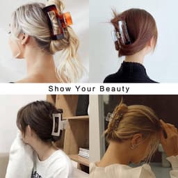 Set van 4 Grote Antislip Haarklemmen - Sterke Klauwclips voor Dik Haar — thumbnail 2