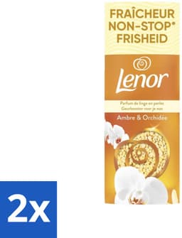 2 x Lenor – Geurbooster – Amber & Orchidee – 12 Wasbeurten – 155 g - Geurparels - Wasgeur - Luxegeur - Orchidee - Vanille — thumbnail 1