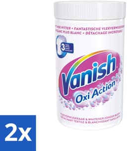 2 x Vanish Oxi Action - Vlekkenverwijderaar Poeder - Zonder Bleek - Witte Was - 1.5 Kg - Vlekkenverwijderaar - Waspoeder - Witte Was - Wasmiddel - Vlekken Verwijderen — thumbnail 1