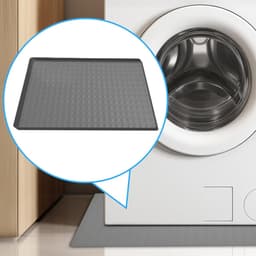 Lekbak Airco - Wasbak Apparaat - Vloer Beschermen - Draagbaar Siliconen - 60x60x1.7cm - Grijs — thumbnail 2
