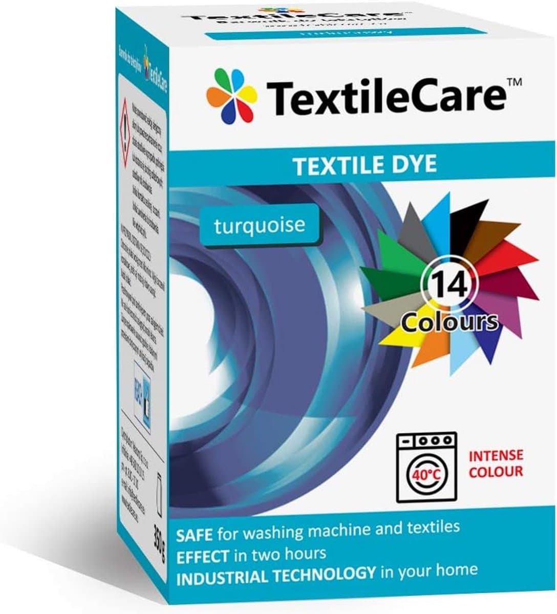 Wasmachine kleurstof - Textielverf - Kleding opfrissen - Voor katoen en gemengde vezels - 350 gram - Turkoois — afbeelding 1