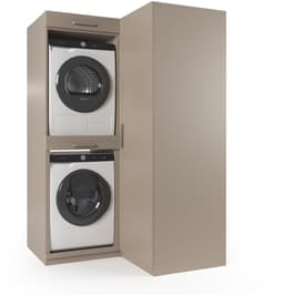 Wasophoogte® Wasmachine Kast London - Wasmachine verhoger - Wasmachine ombouw - 700(D)*1365(B)*2110(H) mm - Taupe — thumbnail 1