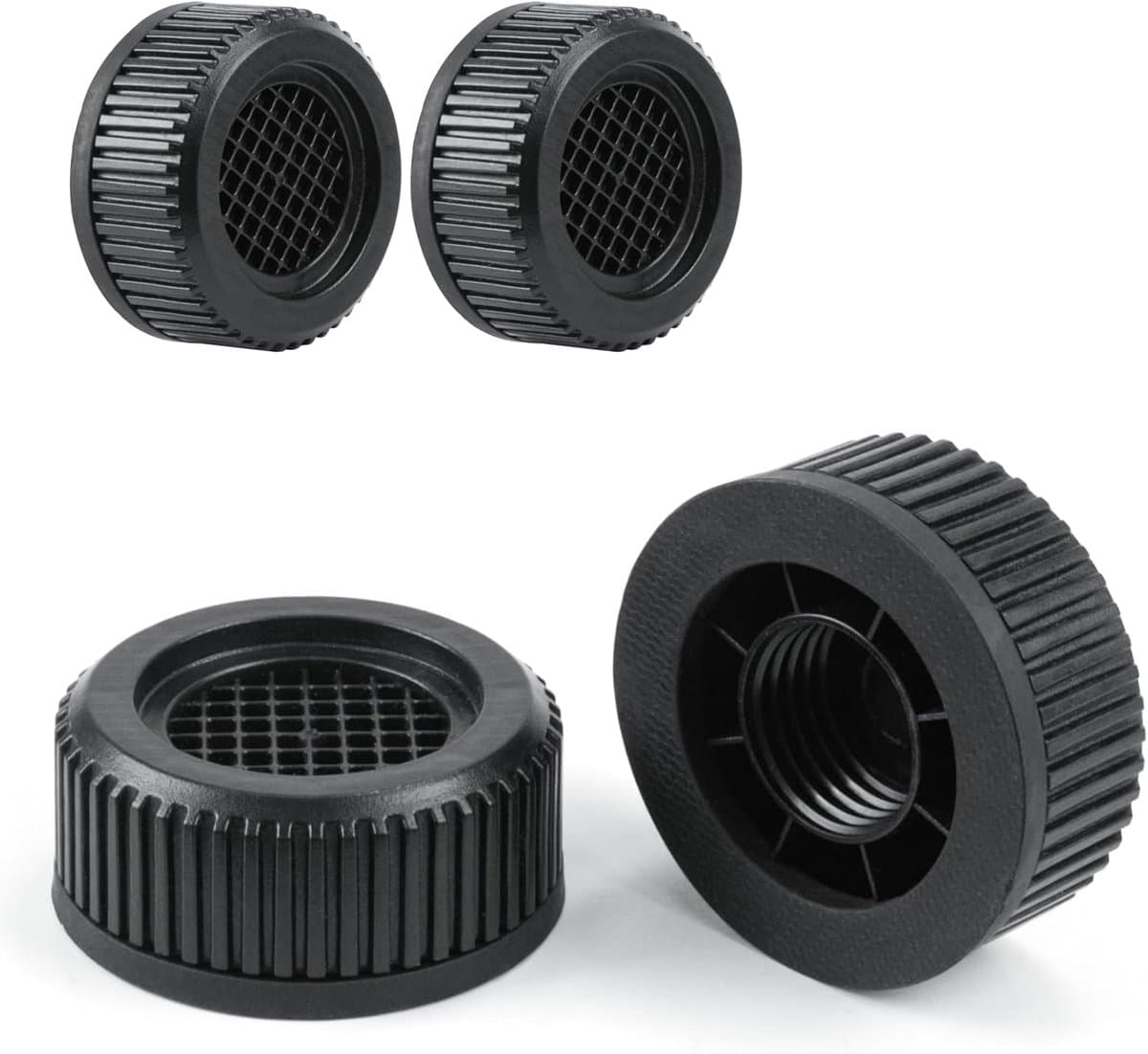 Antislipmatten Wasmachine - Voetdemper Onderstel - Apparaten Stabiliseren - Diepe Groeven Grip - 4 Stuks - Zwart — afbeelding 1