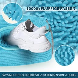 Famanu – Schoenwaszak - waszak - multifunctionele bescherming - schoenenzak - wasmachine - herbruikbare waszak - schoenen voor alle soorten en maten - beschermt zowel schoenen als wasmachine (blauw) — thumbnail 2