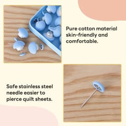 16 stuks - dekbedclips - antislip dekbed bevestigingsset - paddenstoelvormige ronde bevestigingsclips - voor dunne en dikke dekbedden, dekens, lakens, bedrokken, pantoffels, kussens - blauw - 3×2.8cm — thumbnail 5