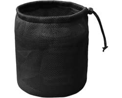 Wasknijperhouder Mesh Tas - Opbergtas Kledingpennen - Thuis en Buiten - Ventilatie en Flexibiliteit - 29 x 35 cm - Zwart