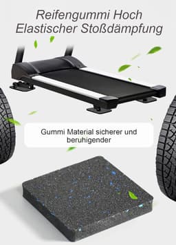 4 stuks anti-trillingsmatten - geluidsisolatiemat - Geluidsisolatiepads voor wasmachinesokkel - Beschermende loopbandmat - vloerbeschermingsmat - anti-trillingsmat - Voor vloerbescherming - voor wasmachine, droger en fitnessapparatuur - 9 x 9 x 2 cm — thumbnail 3