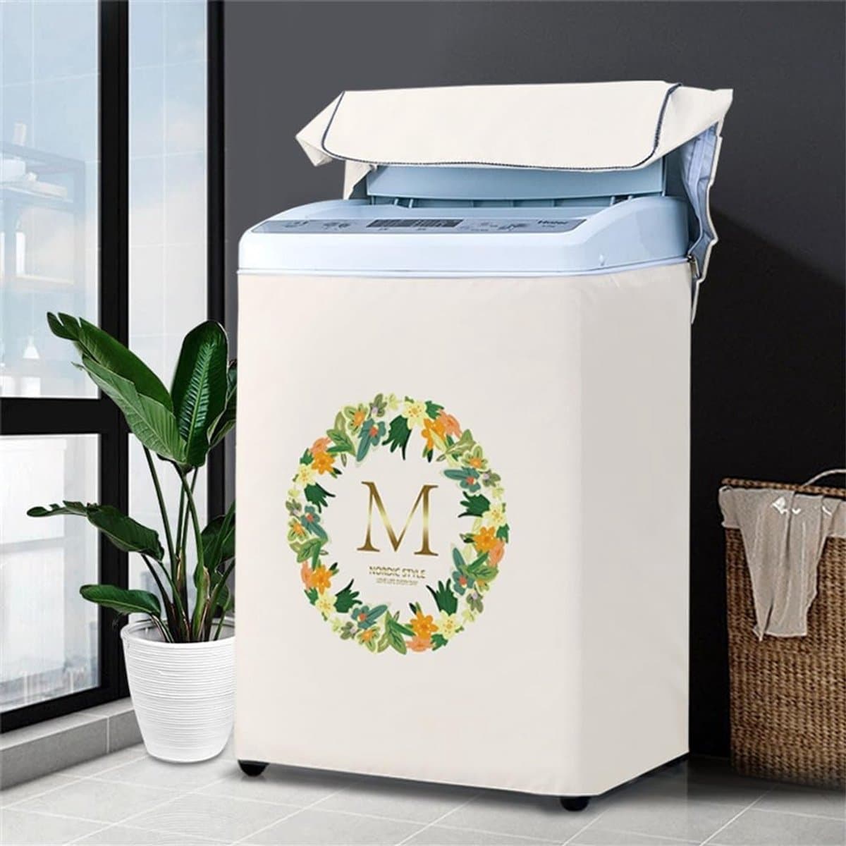 Wasmachinehoes Bovenlader - Apparaatbescherming - Apparaten Beschermen - Waterdicht Ademend Materiaal - Capaciteit 3-4.8 kg - Lauwerkrans — afbeelding 1