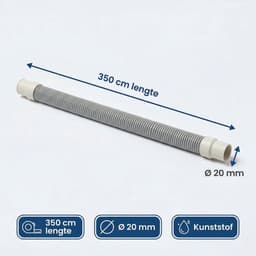 Cheqo® Afvoerslang - Flexibele Afvoerslang - Universele Afvoerslang - Afvoerslang Wasmachine - Wasmachine Afvoerslang - Afvoerslang Vaatwasser - Vaatwasser Afvoerslang - Afvoerslang Aansluiting - Afvoerslang Recht - Afvoerslang met Wandbeugel — thumbnail 4