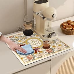 Wasmachine Top Cover - Droger Protector Mat - Apparaten Beschermen - Waterdicht Antislip - 60x60 cm - Spring Garden — thumbnail 5