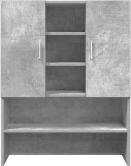 Wasmachine Meubel Betonlook Grijs 70.5x25.5x90cm - Kast voor Wasruimte & Badkamer — thumbnail 3