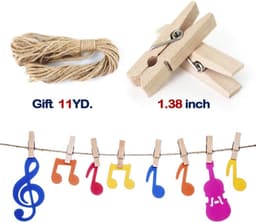 Mini Houten Wasknijpers met Clips voor Foto's en Knutselprojecten - Set van Kleine Kleurrijke Spelden — thumbnail 3