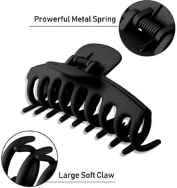 Grote haarspelden - Klauwclips haar - Haarstyling thuis - Antislip ontwerp - 4 stuks - Meerdere kleuren — thumbnail 5