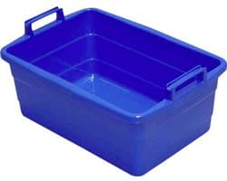 Lockweiler Bak vierkant 62 cm/45 L blauw staande handgrepen — afbeelding 1