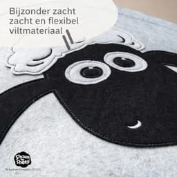 Vuilnismand grijs vilt met schaapshoofd motief Lifeney Shaun het schaap — thumbnail 3
