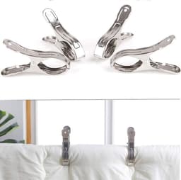 Roestvrijstalen Wasknijpers - 8 Stuks Handdoekclips voor Strandstoelen en Thuisgebruik — thumbnail 5