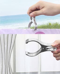 Roestvrijstalen Wasknijpers - 8 Stuks Handdoekclips voor Strandstoelen en Thuisgebruik — thumbnail 3