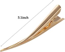 10 stuks eendenbek haarclips met tanden voor haarstyling - Gouden metalen anti-slip haarspeldjes voor DIY-accessoires — thumbnail 2