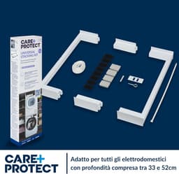 Universele Stapelset - Wasmachine Droger - Ruimte Besparen - Verstelbare Diepte - 33 tot 52 cm - Wit — thumbnail 4