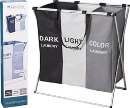 Bathroom solutions-wasmand-3 vakken-polyester-inklapbaar — thumbnail 1