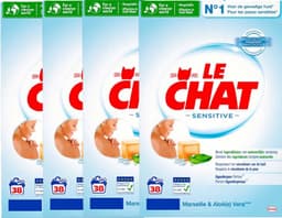 Le Chat Marseille & Aloe Vera Waspoeder (Voordeelverpakking) - 4 x 2.28 kg (152 wasbeurten) — thumbnail 1