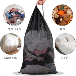 2 Stuks Wasnetzakken - 60 X 90 Cm - Waszakjes - Organizer Wasmachinetas - Waszakken - Laundry Bag - Geschikt Voor Kleding, Dekbedovertrek, Speelgoed, Reizen, Studentenkamer — thumbnail 2