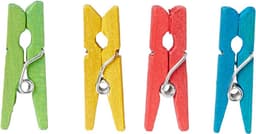 Mini-wasknijpers Hout 2,5 cm - 48 Stuks in Bonte Kleuren voor Decoratie en Knutselen — thumbnail 4