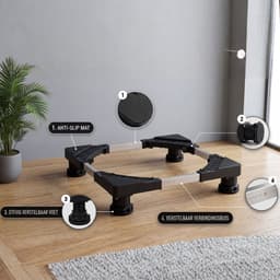 Vonia Wasmachine Verhoger - Universele verhoging voor Witgoed - Verstelbaar - 300 KG - Zwart — thumbnail 3