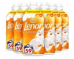 Lenor Wasverzachter Amber & Orchidee 59 Wasbeurten - 8 x 1239 ml - Voordeelverpakking