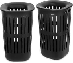 Brabantia Collect-It Wasmand - set van 2 - met Deksel - 55 l - Black — thumbnail 1