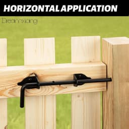 Sterke 30 cm Zware Grondgrendel voor Hekken en Poorten - Zwart Staal — thumbnail 4