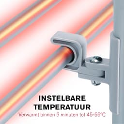 mavoa® Elektrisch Droogrek - Wasrek Inklapbaar - Verwarmd Droogrek - Grijs — thumbnail 2