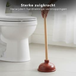 Cheqo® Ontstopper - WC Ontstopper - Toilet Ontstopper - Gootsteen Ontstopper - Afvoer Ontstopper - Plopper - Ontstopper met Steel - Rubberen Ontstopper — thumbnail 5