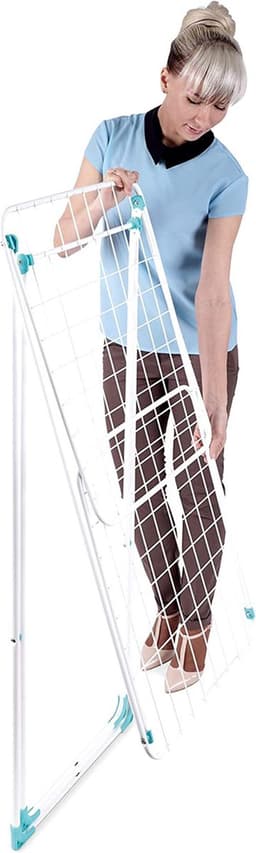 Droogrek Universal 18m wit - Gevleugelde Opvouwbare Kleding Airer, Metaal — thumbnail 3