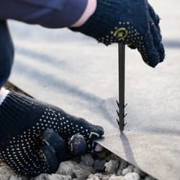 Sillar, grondankers, 20 cm, voor geotextiel, gaas, folie, UV-bestendig, stabiel en duurzaam, PP-kunststof, sterke tuinankers voor geotextiel, 100 stuks — thumbnail 4