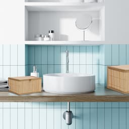 opbergmand met deksel - set van 2 - 2 groottes - bamboe - badkamer - speelgoed — thumbnail 3