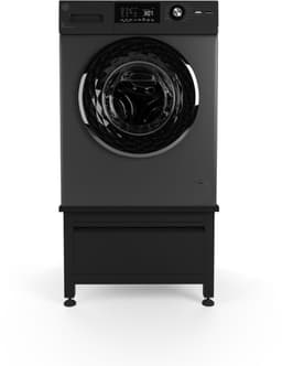 Wasophoogte® Wasmachine verhoger met lade - Wasmachine opbouwmeubel - Wasmachine sokkel - 42cm hoog - Zwart - Universeel - 65*60,5 (LxB) - Inclusief wandbeugels — thumbnail 2