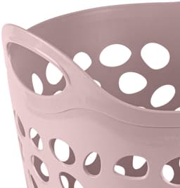 Plasticforte Flexibele wasmand/opbergmand - rond - roze - 35 liter - D40 x H39 cm — thumbnail 3