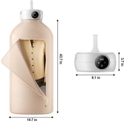Draagbare Wasdroger 600 W – Waslijn met Droogtas, PTC Verwarmingselement en LED-display, Compacte Mini-droger met 5-uur timer, ideaal voor appartementen, studentenhuizen, campers of hotels — thumbnail 2