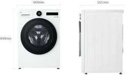 LG F4WX801Y - Wasmachine - Voorlader - 11 kg 1350 RPM - Wit - AI DD™ - TurboWash360˚™ - Steam™ — thumbnail 5