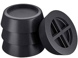 TIKKENS Trillingsdempers Wasmachine/Droogkast - Set van 4 stuks - Trillingsmat - Voetjes Droger - Demper - Anti Vibratie - Antislip Rubber - Zwart — thumbnail 1