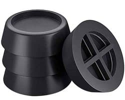 TIKKENS Trillingsdempers Wasmachine/Droogkast - Set van 4 stuks - Trillingsmat - Voetjes Droger - Demper - Anti Vibratie - Antislip Rubber - Zwart