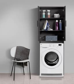mokebo wasmachine kast 'Der Saubermann' opbouw voor wasmachine in antraciet — thumbnail 2