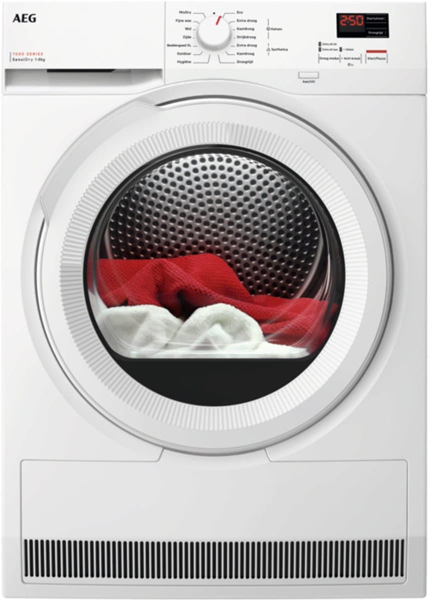 AEG Series 7000 TR718AK2B wasdroger Vrijstaand Voorlader 8 kg Wit — afbeelding 1