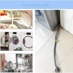 EXCITAT Verlengstuk voor afvoerslang - Afvoerslang verlengset - Inclusief 1 slangaansluiting en 2 slangklemmen - Geschikt voor wasmachineslang, vaatwasser, droger - 1,5 m x 20 mm — thumbnail 2