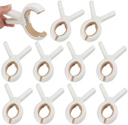 Set van 9 Grote Strandhanddoekclips – PP & Siliconen, Roestvrije Sterke Veren, Windbestendig, Brede Opening 4,5 cm – Voor Handdoeken, Dekens & Kleding — thumbnail 1