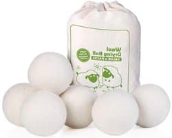 ByShane - Handgemaakte Natuurlijke Wollen Droger Ballen XL - Set van 6 - Herbruikbaar - Statische Verminderend - Wol - Wasverzachter - Originele Nieuw-Zeelandse Wol