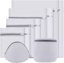 Wasnet - Set van 10 waszakken voor fijne was in wasmachine - Netritssluiting - Ideaal voor ondergoed en sokken - Mantels en beddengoed beschermd — thumbnail 1